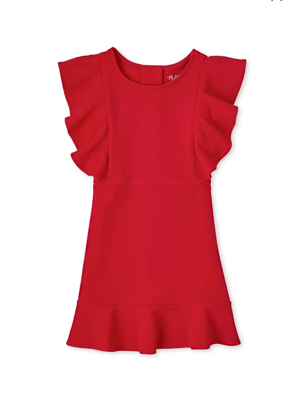 The Children's Place Girls Short Sleeve Knit Jacquard Ruffle Dress NWT Size 6n